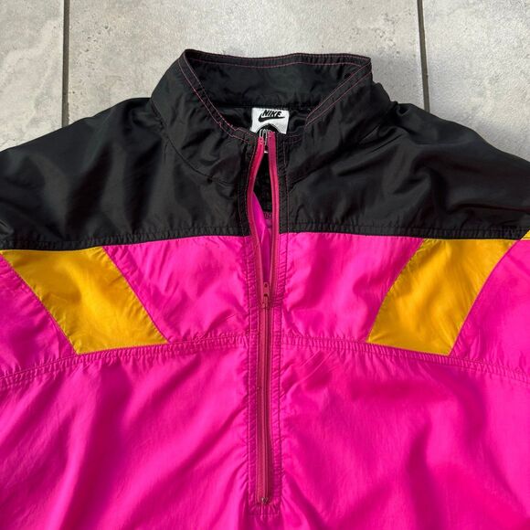 VINTAGE 90s Nike Echelon Size L Womens Windbreaker Windstopper Retro Pink Rare - Picture 3 of 9